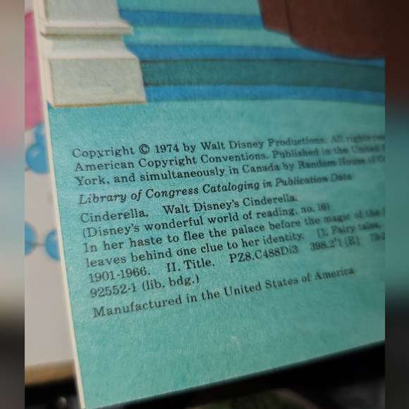 1974 Walt Disney Cinderella book great condition for a book of its age! - Picture 4 of 4